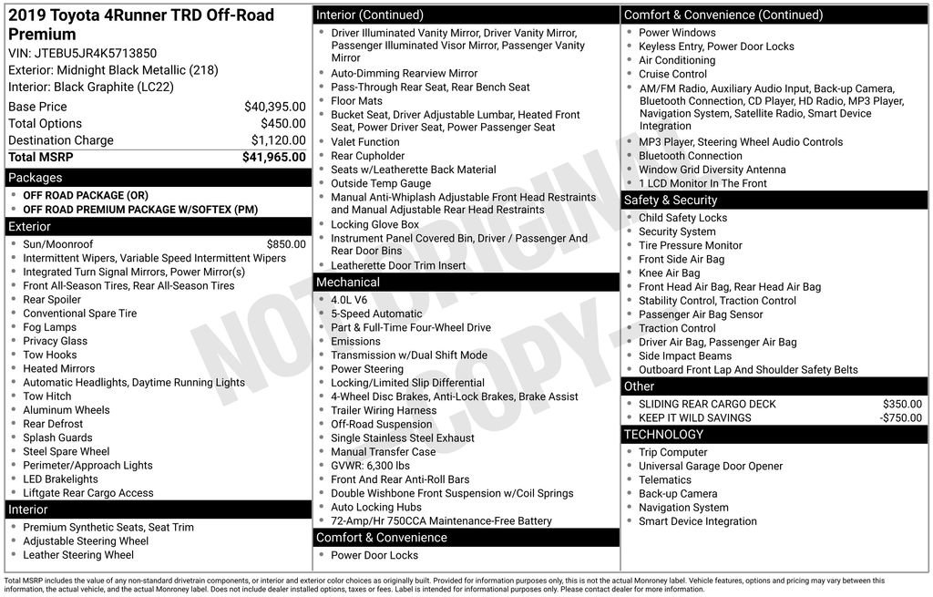 Used 2019 Toyota 4Runner TRD Off-Road Premium image 26