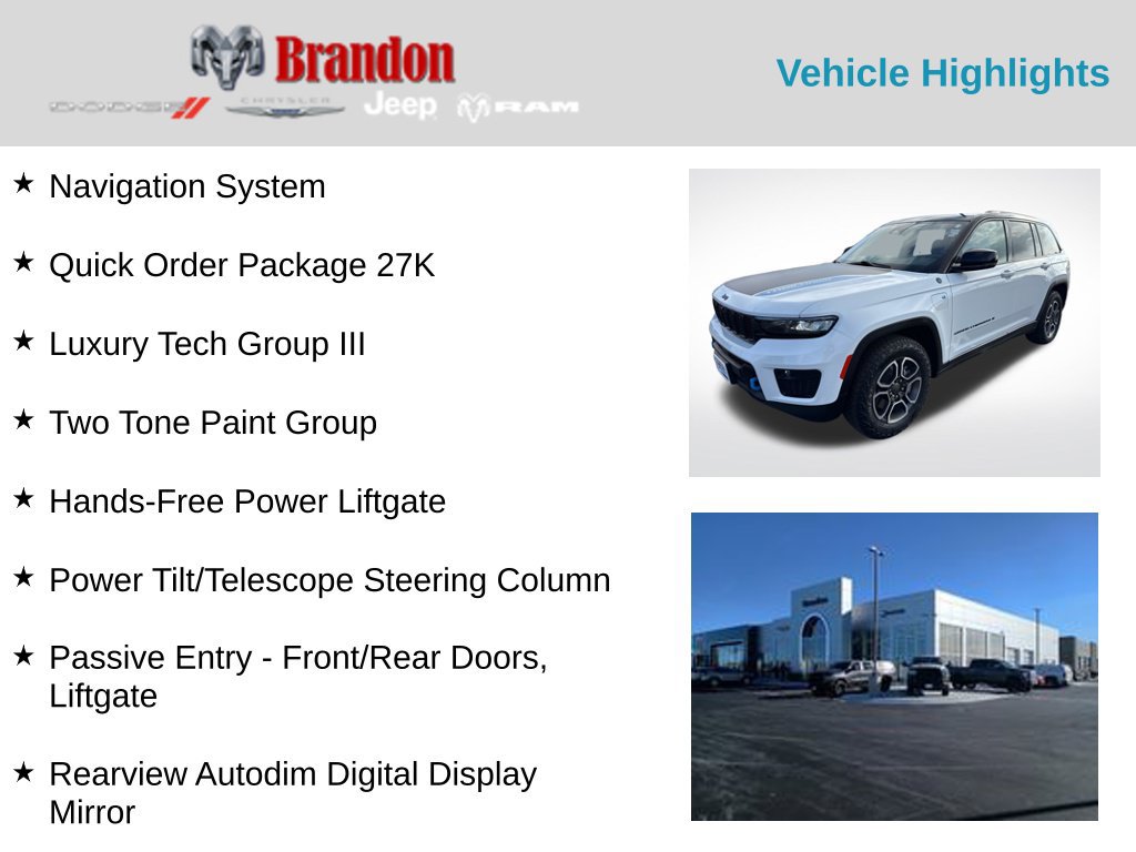 Used 2023 Jeep Grand Cherokee Trailhawk w/ Luxury Tech Group III AWD/4WD image 2