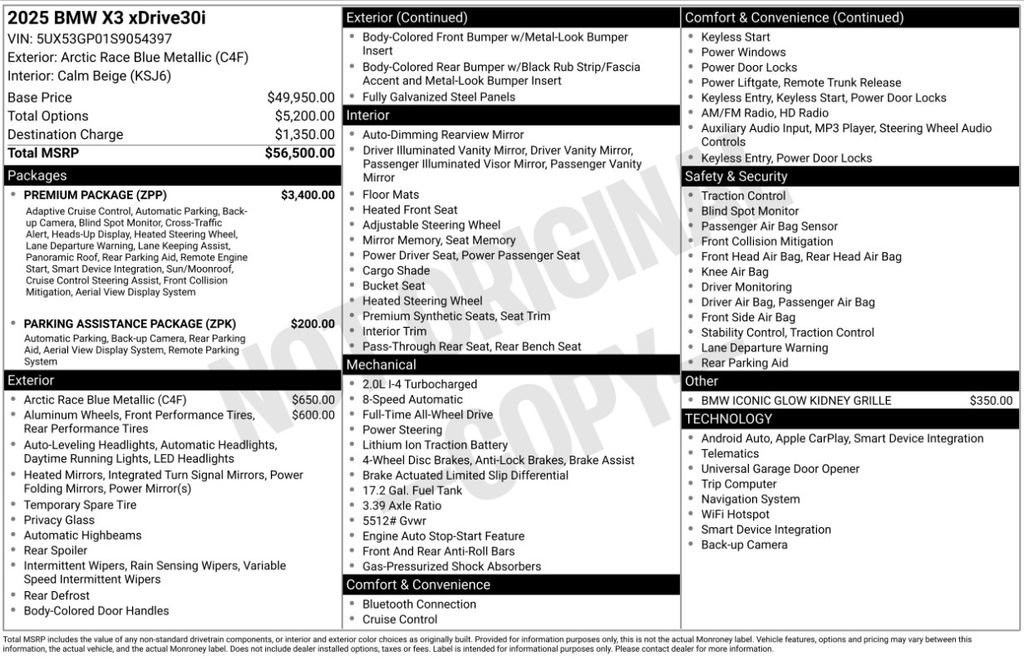Certified 2025 BMW X3 xDrive30i w/ Premium Package AWD/4WD image 6