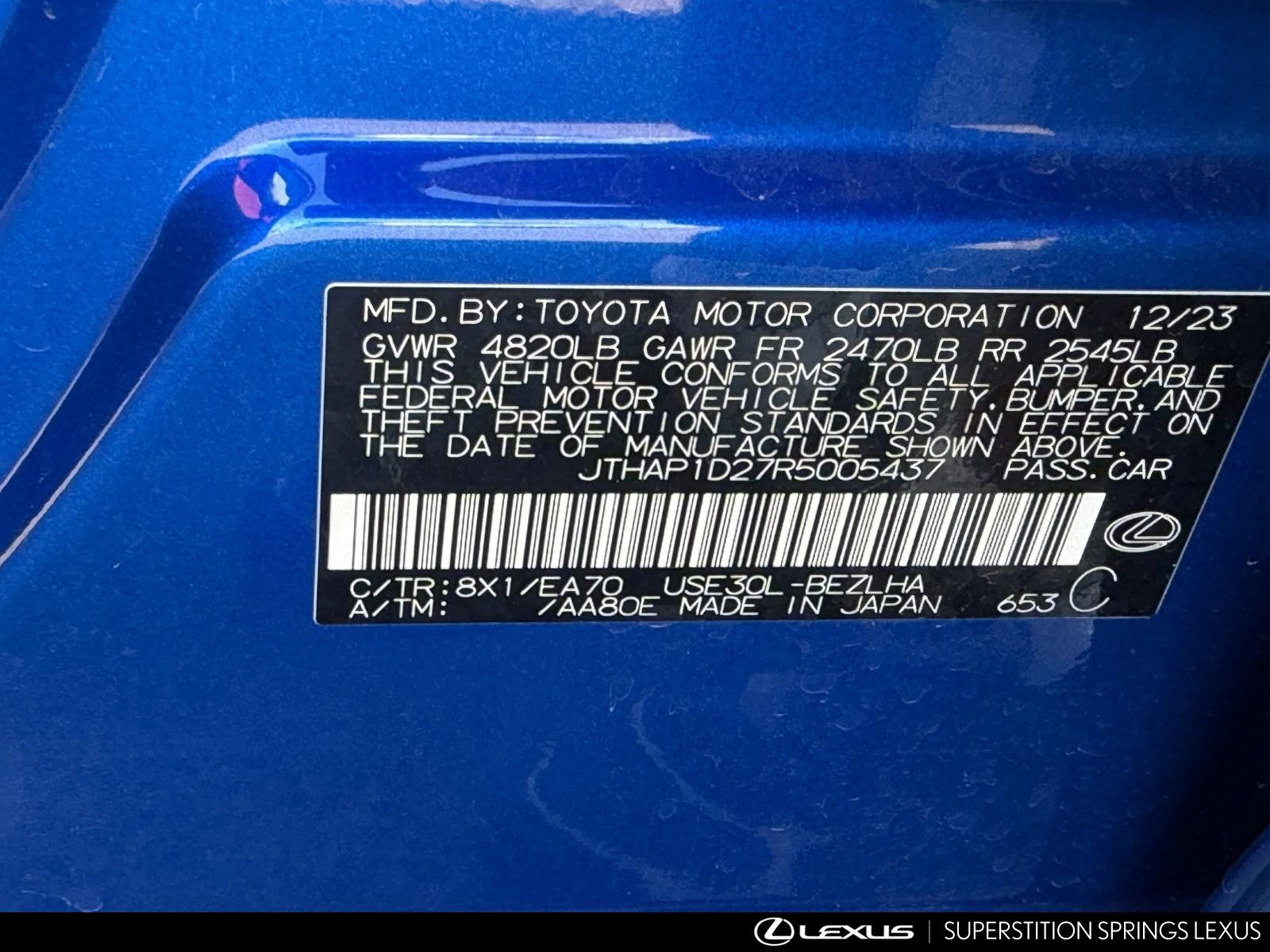 Certified 2024 Lexus IS 500 RWD image 11