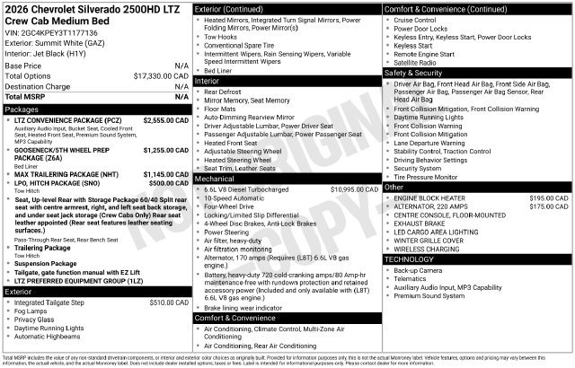 Used 2026 Chevrolet Silverado 2500 LTZ w/ LTZ Convenience Package AWD/4WD image 36