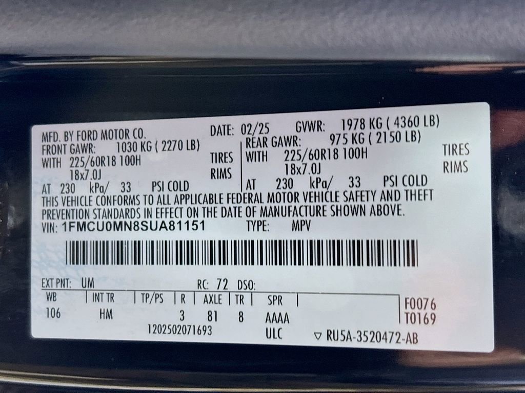 Used 2025 Ford Escape ST-Line FWD image 30