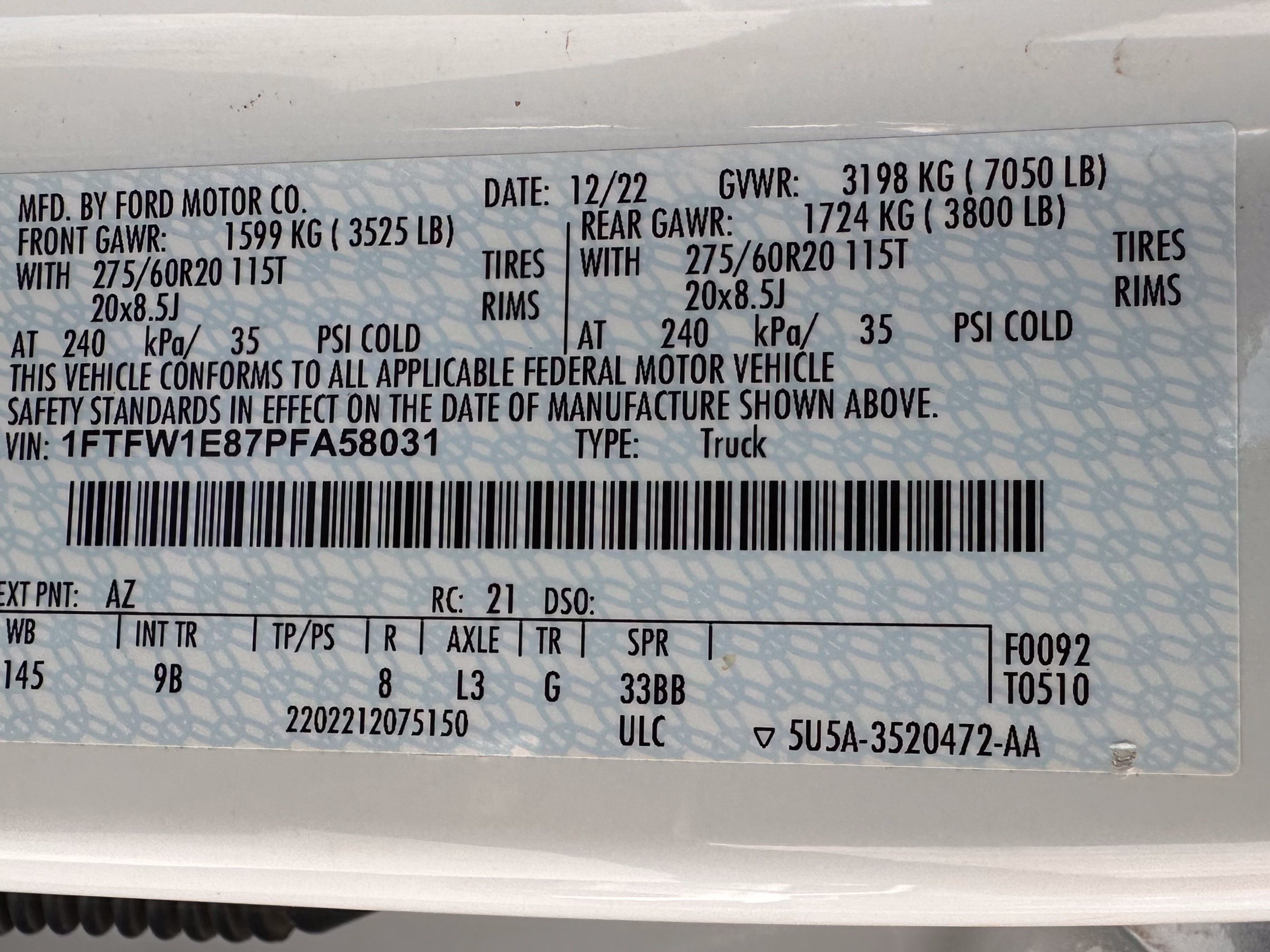 Used 2023 Ford F150 Platinum w/ Equipment Group 701A High AWD/4WD image 33
