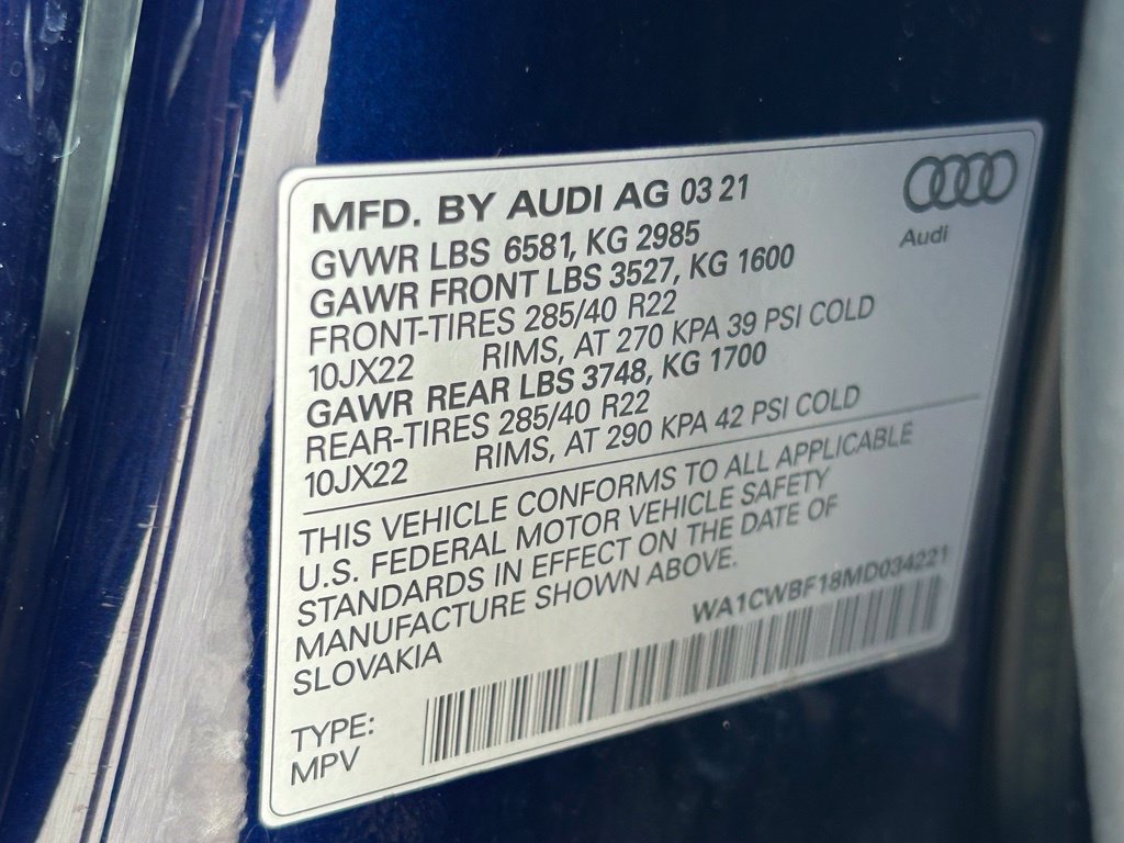 Used 2021 Audi SQ8 Prestige AWD/4WD image 59