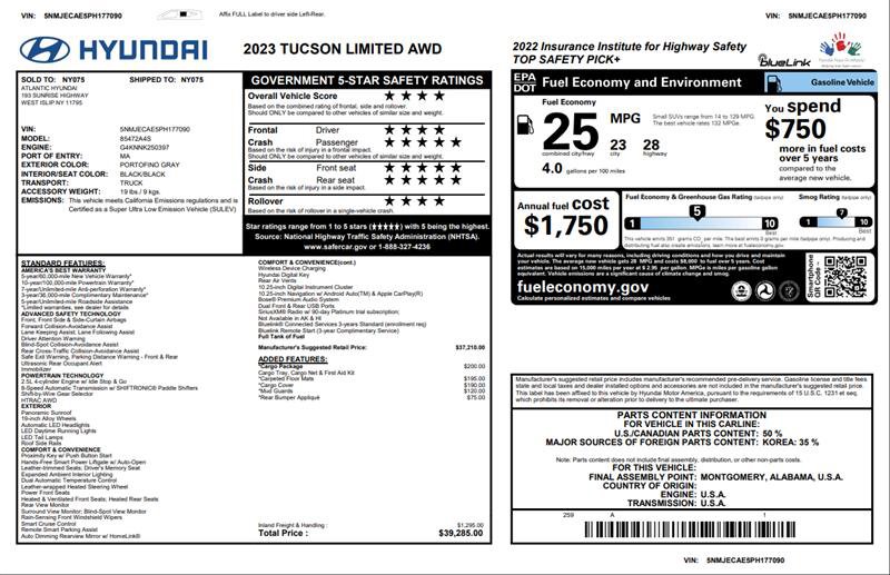 Used 2023 Hyundai Tucson Limited w/ Cargo Package image 3