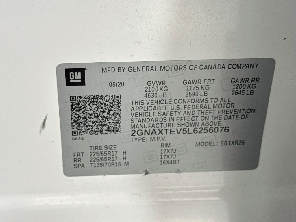 Used 2020 Chevrolet Equinox LT w/ LPO, Floor Liner Package AWD/4WD image 39