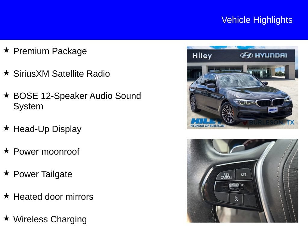 Used 2020 BMW 530i w/ Premium Package RWD image 9