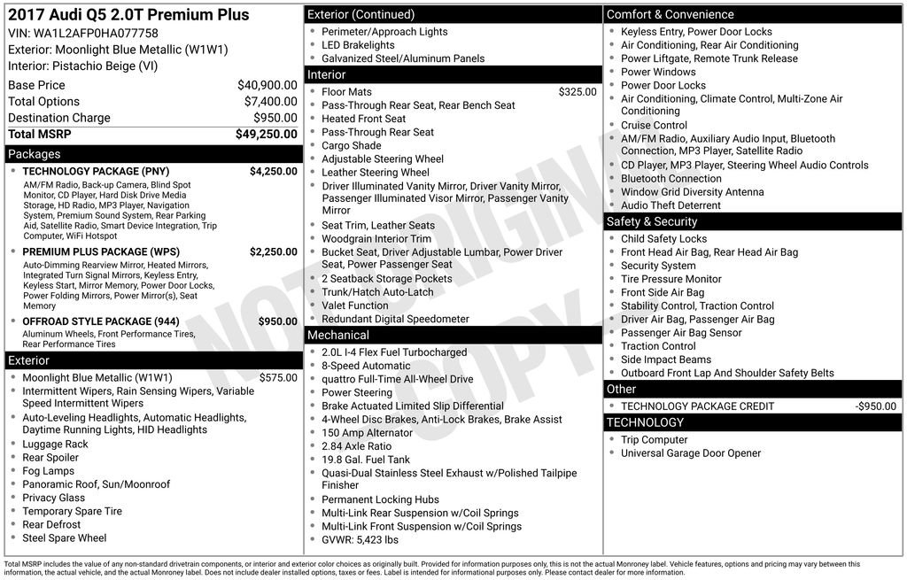 Used 2017 Audi Q5 2.0T Premium Plus w/ Technology Package image 6