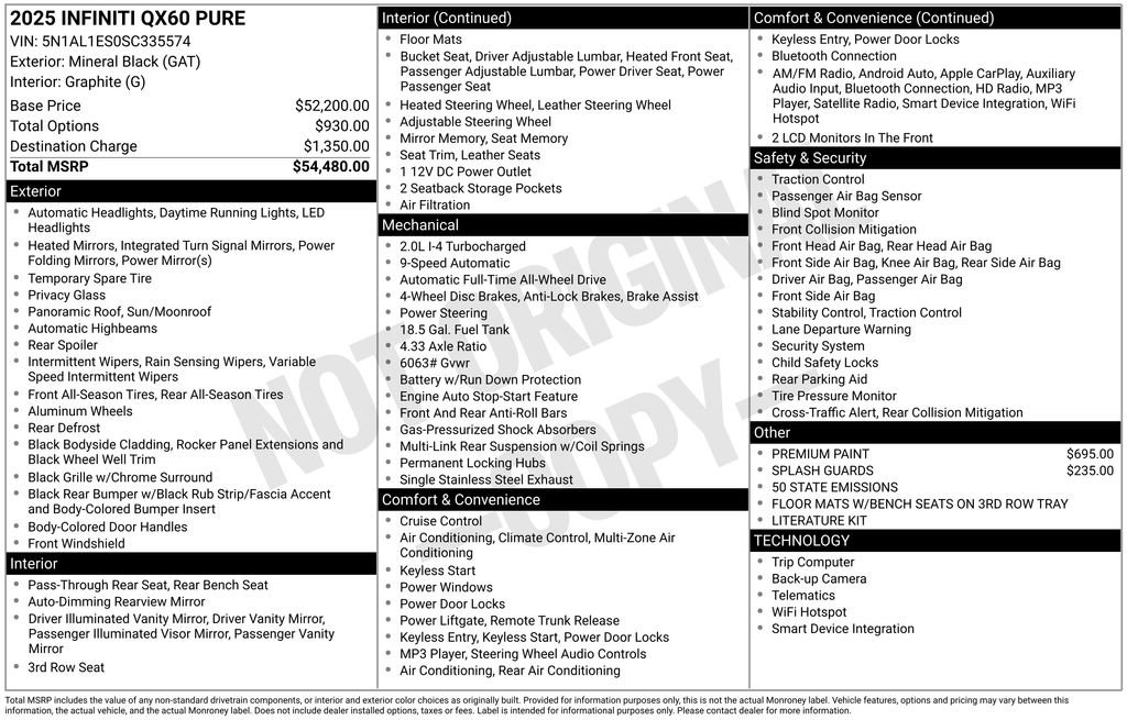 Used 2025 INFINITI QX60 Pure image 40