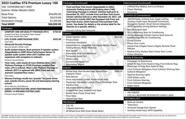 Used 2022 Cadillac XT6 Premium Luxury image 39