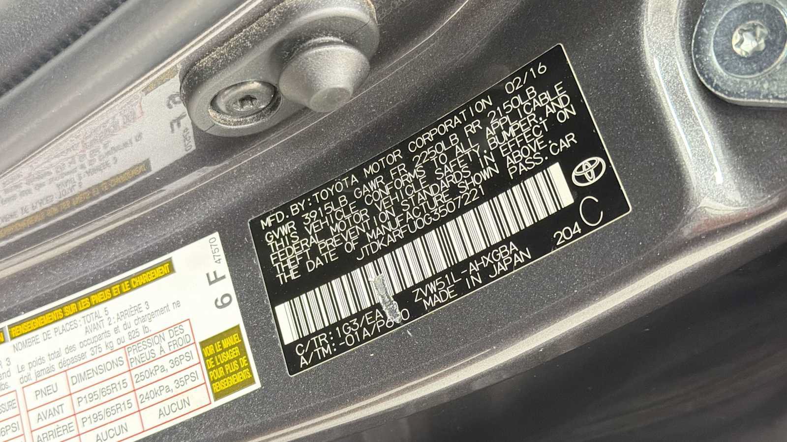 Certified 2016 Toyota Prius Four FWD image 11
