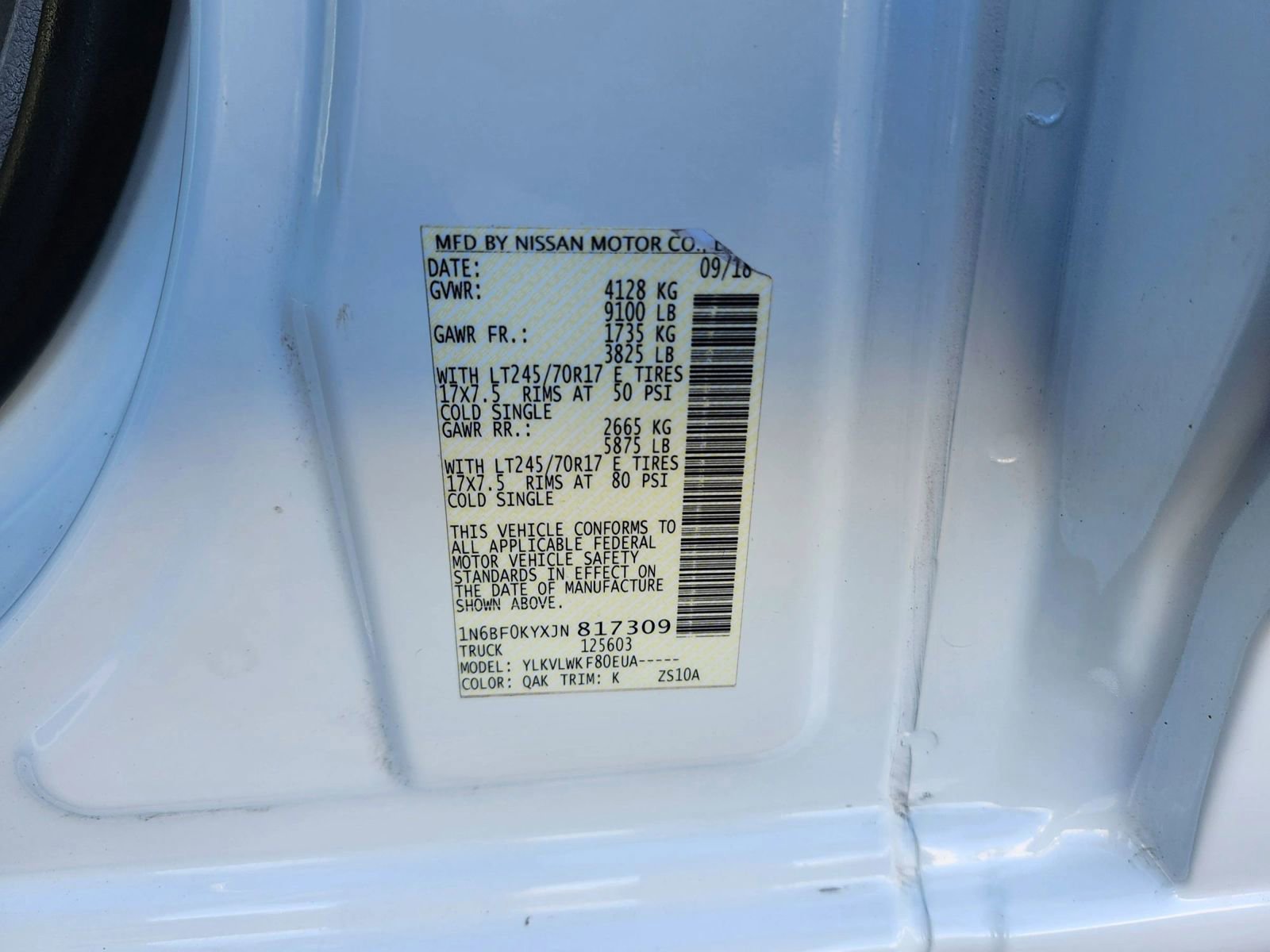 Used 2018 Nissan NV 2500 S image 16