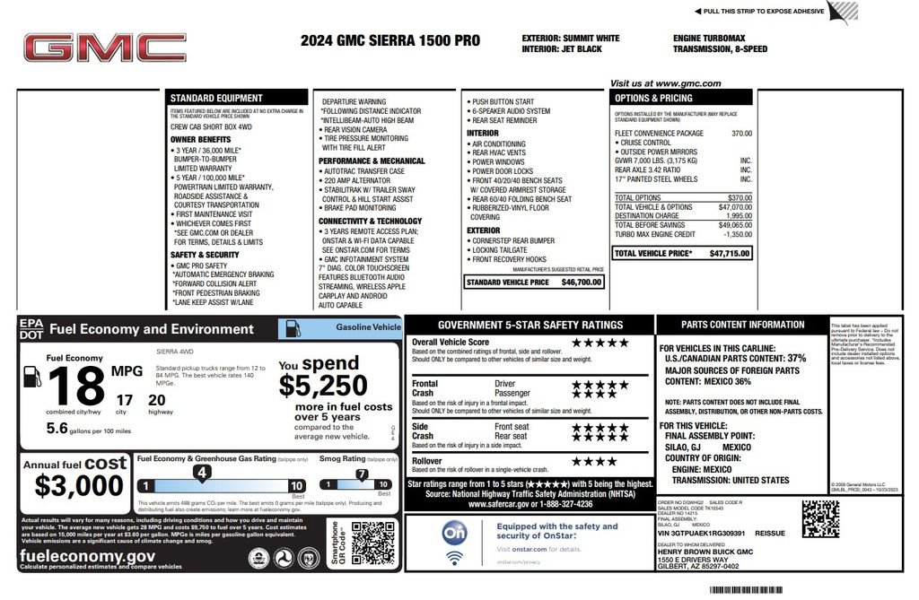 Used 2024 GMC Sierra 1500 Pro w/ Fleet Convenience Package image 4