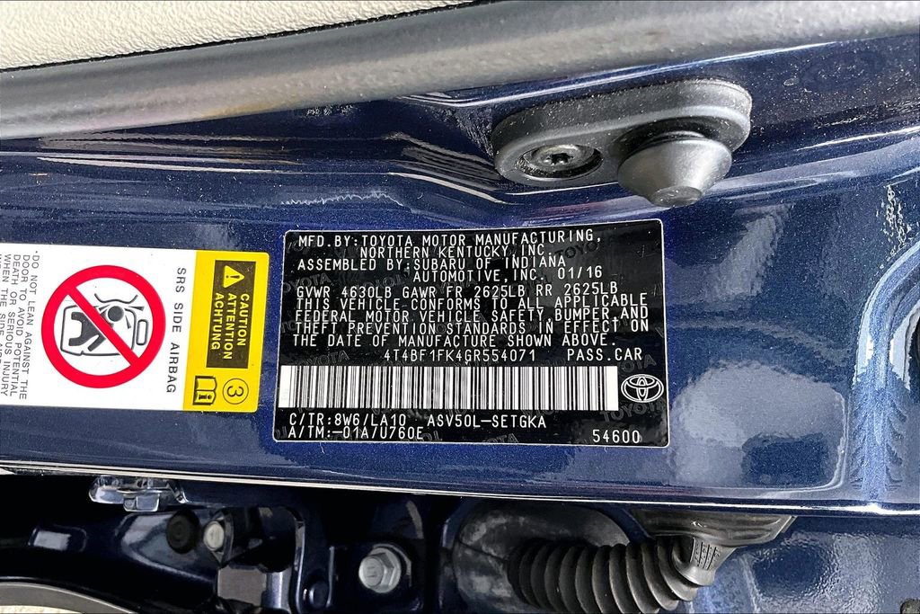 Used 2016 Toyota Camry XLE w/ Convenience Package FWD image 19