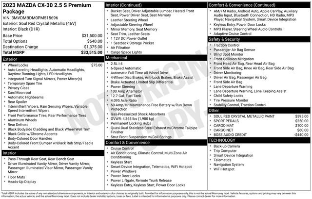 Used 2023 MAZDA CX-30 AWD 2.5 S w/ Premium Package image 42