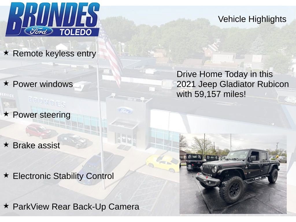 Used 2021 Jeep Gladiator Rubicon w/ Dual Top Group AWD/4WD image 31