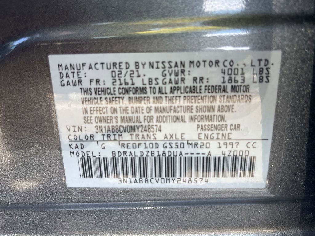 Certified 2021 Nissan Sentra SV image 9