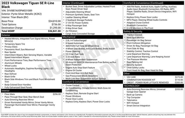 Used 2023 Volkswagen Tiguan SE R-Line image 11
