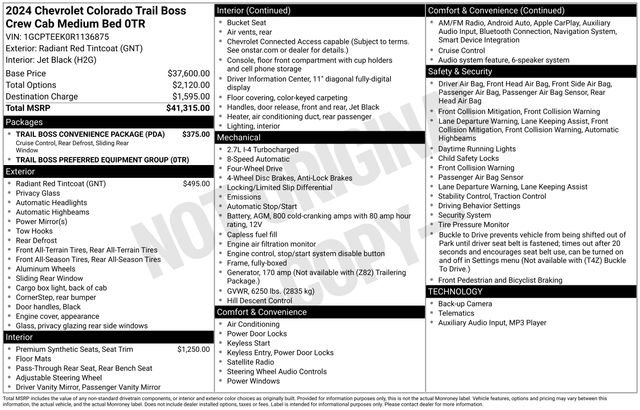 Used 2024 Chevrolet Colorado Trail Boss image 31