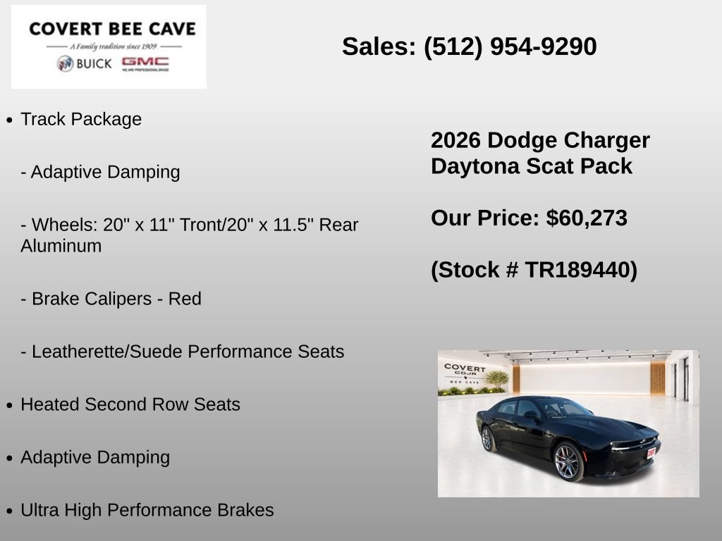 New 2026 Dodge Charger Daytona Scat Pack w/ Track Package AWD/4WD image 14