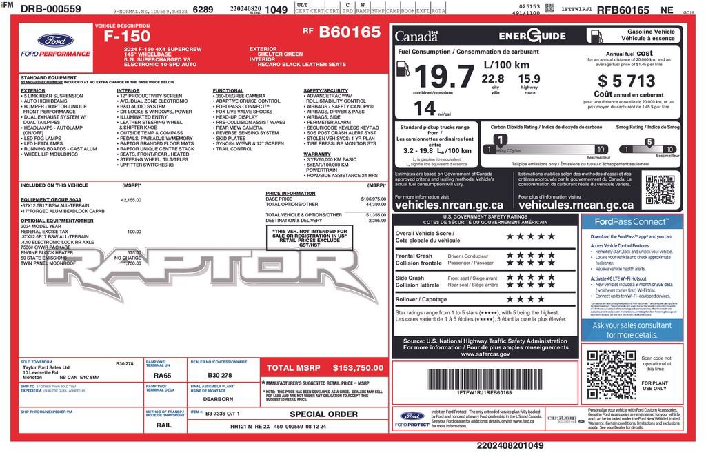 Used 2024 Ford F150 Raptor w/ Equipment Group 803A Raptor R AWD/4WD image 27