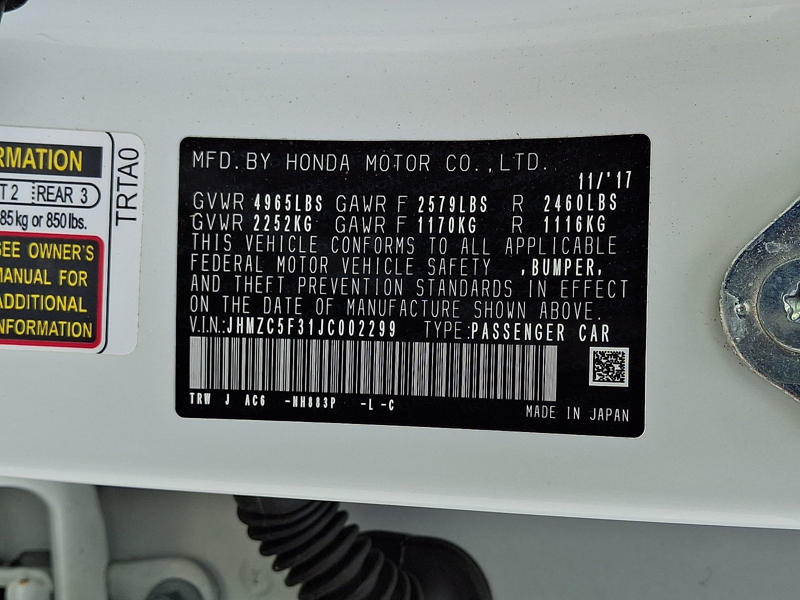 Used 2018 Honda Clarity Touring image 28