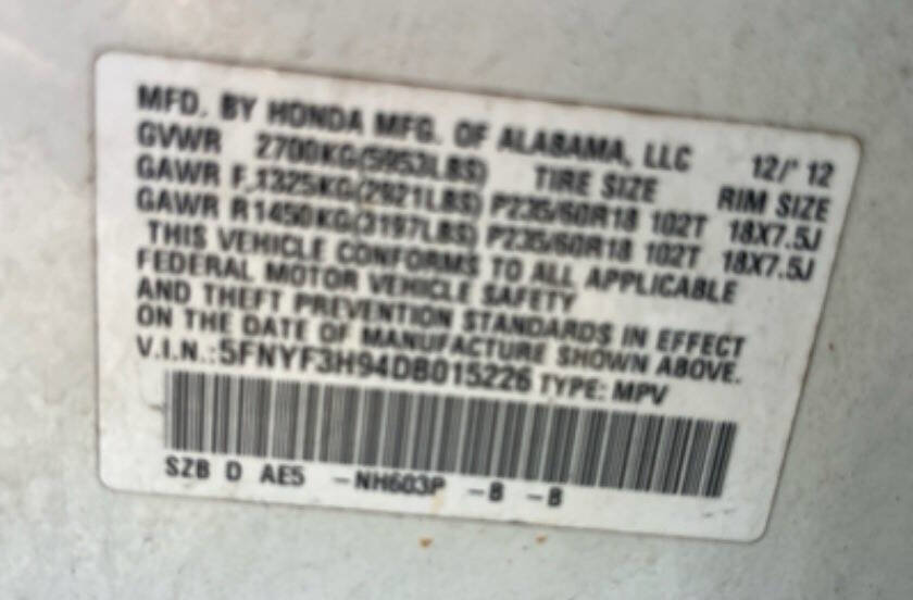 Used 2013 Honda Pilot Touring image 15