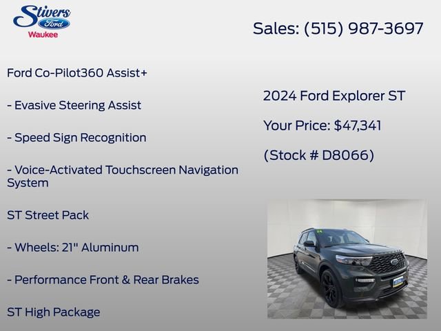 Certified 2024 Ford Explorer ST w/ Equipment Group 401A AWD/4WD image 16