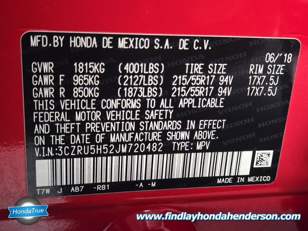Certified 2018 Honda HR-V EX image 14