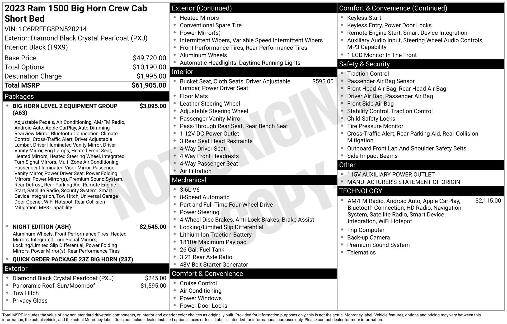 Used 2023 RAM 1500 Big Horn AWD/4WD image 3