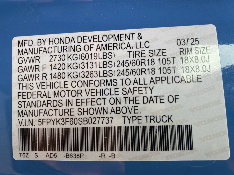 Certified 2025 Honda Ridgeline TrailSport image 35