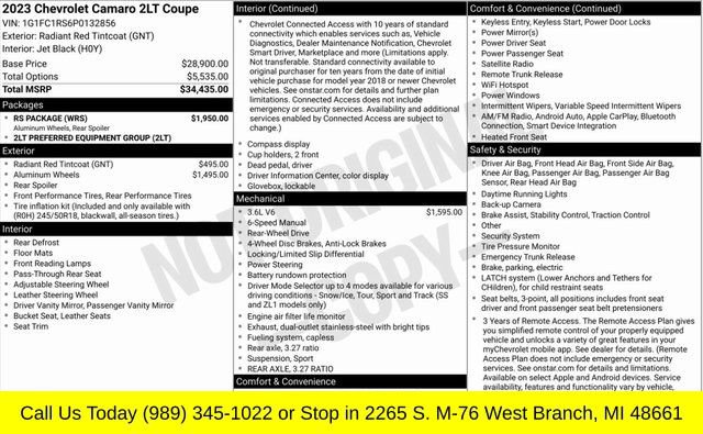 Used 2023 Chevrolet Camaro LT w/ RS Package image 3