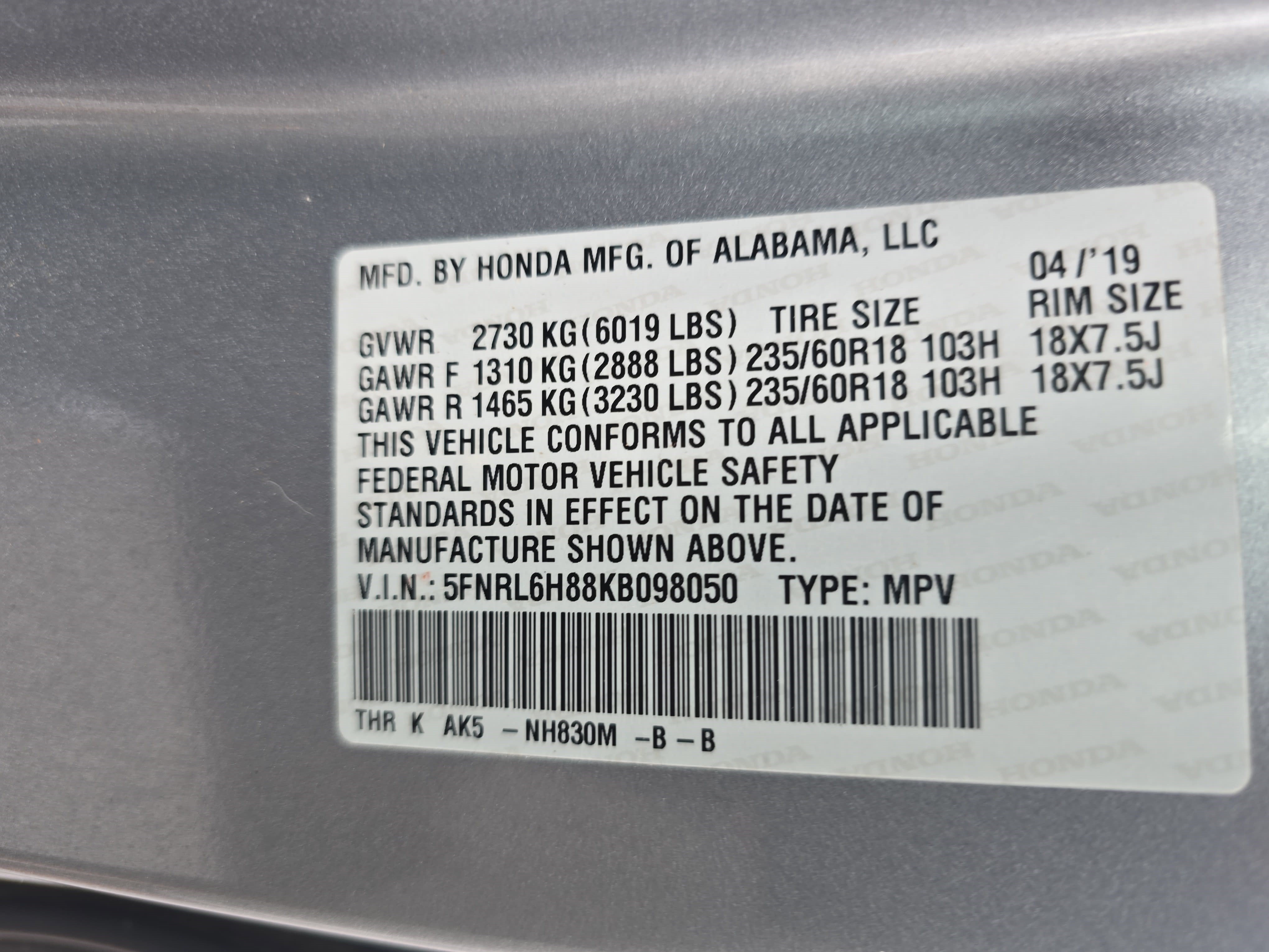 Used 2019 Honda Odyssey Touring image 34