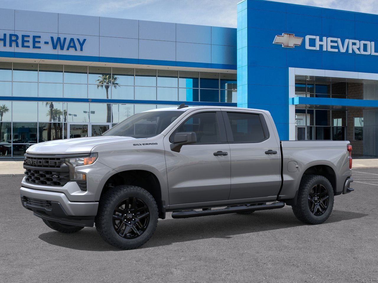 New 2026 Chevrolet Silverado 1500 Custom w/ Turbomax Blackout Package RWD image 2
