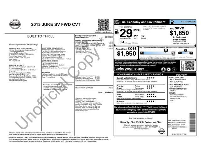 Used 2013 Nissan Juke SV w/ Midnight Edition FWD image 15