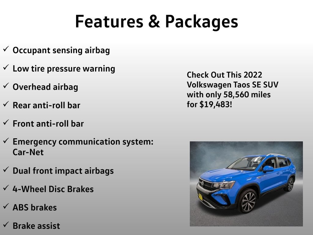 Used 2022 Volkswagen Taos SE FWD image 8
