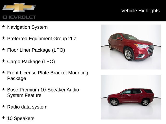 Certified 2021 Chevrolet Traverse High Country w/ LPO, Floor Liner Package AWD/4WD image 5