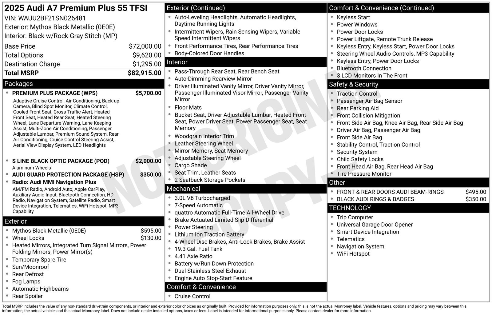 Certified 2025 Audi A7 3.0T Premium Plus w/ Premium Plus Package AWD/4WD image 17