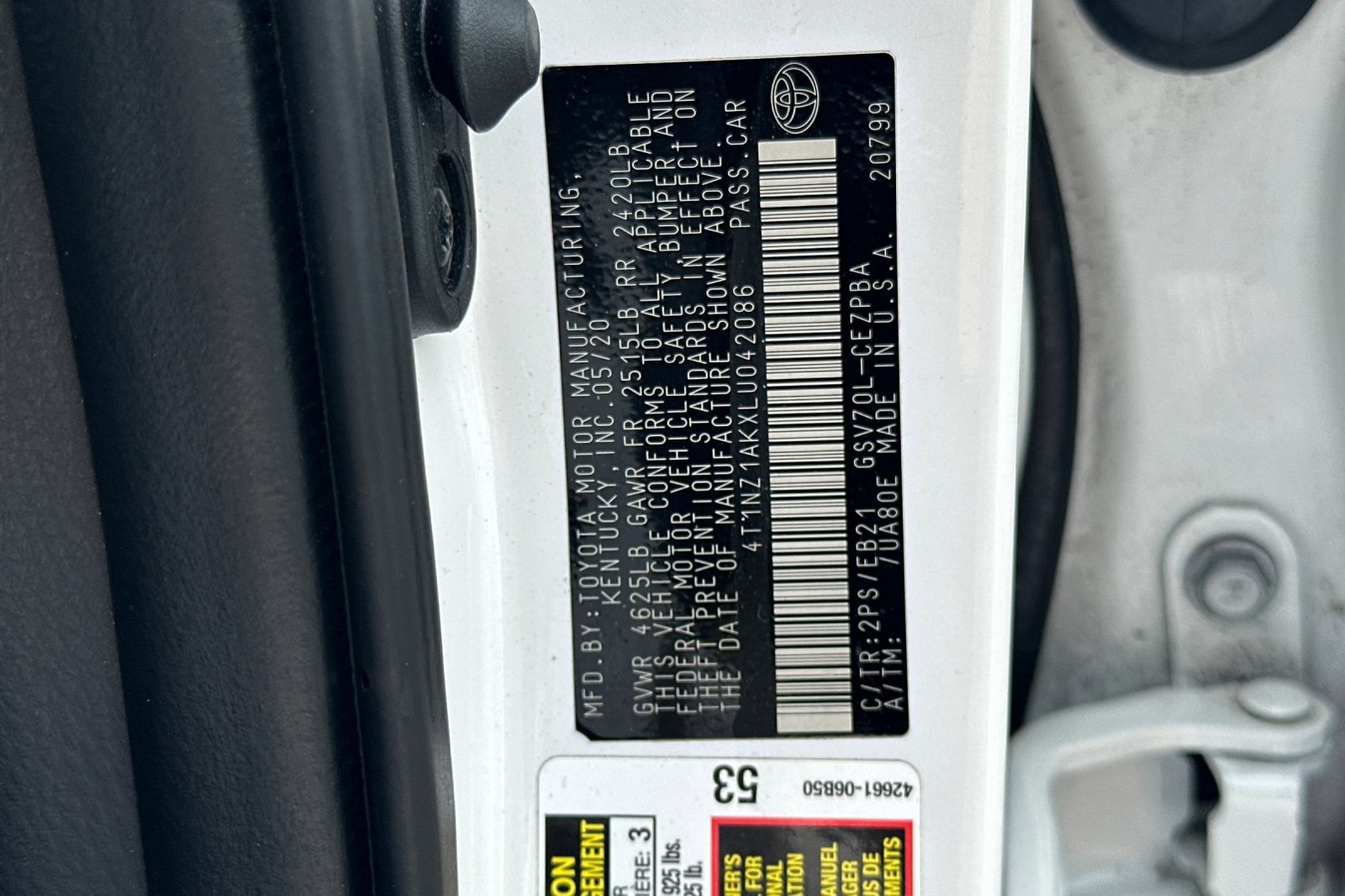 Certified 2020 Toyota Camry TRD FWD image 28