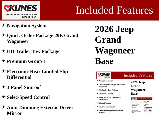 New 2026 Jeep Grand Wagoneer 4WD w/ Premium Group I image 3