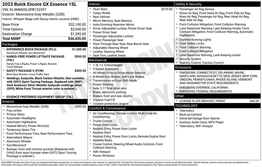 Used 2023 Buick Encore GX Essence w/ Experience Buick Package image 5
