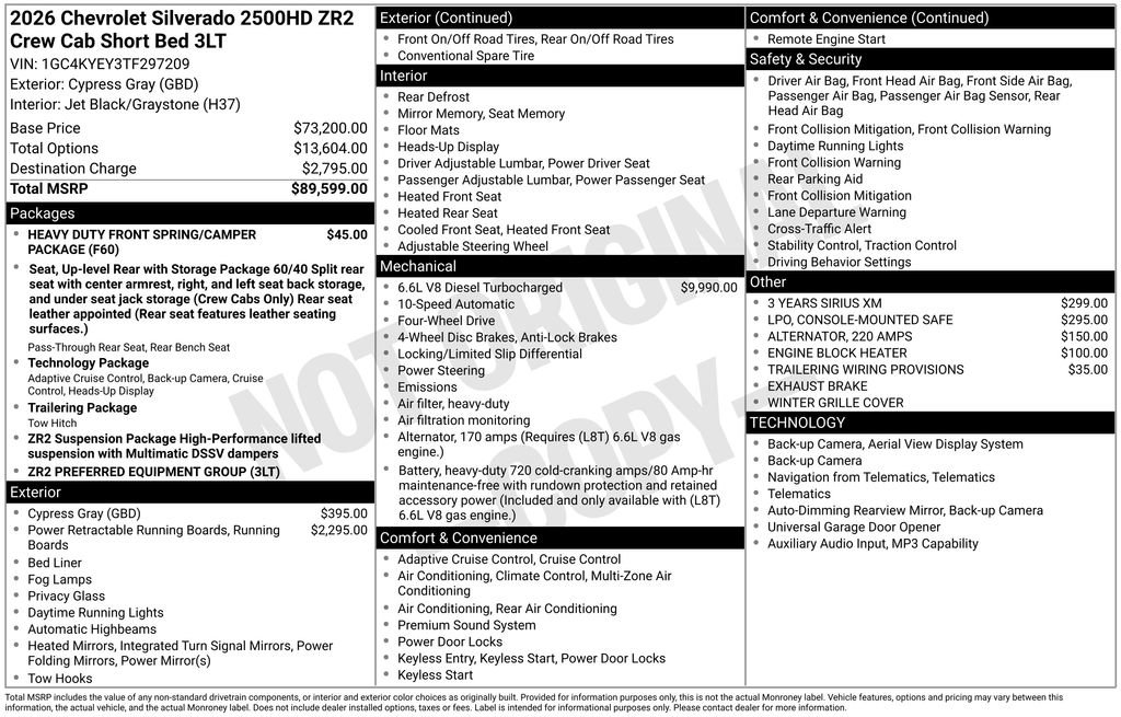 New 2026 Chevrolet Silverado 2500 ZR2 AWD/4WD image 3
