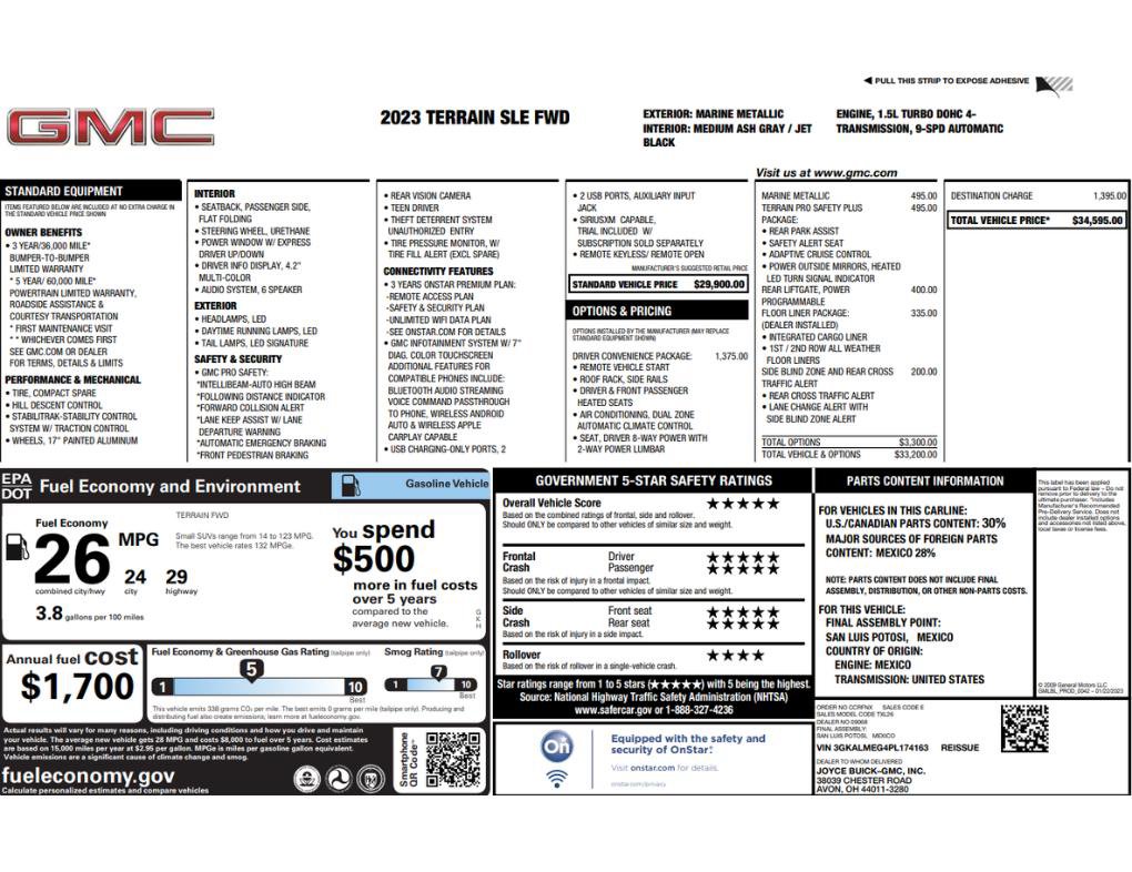 Used 2023 GMC Terrain SLE w/ Driver Convenience Package FWD image 2