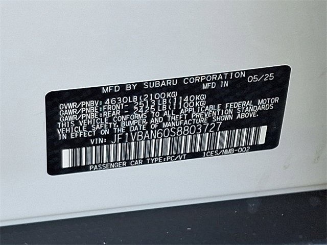 New 2025 Subaru WRX Limited image 17