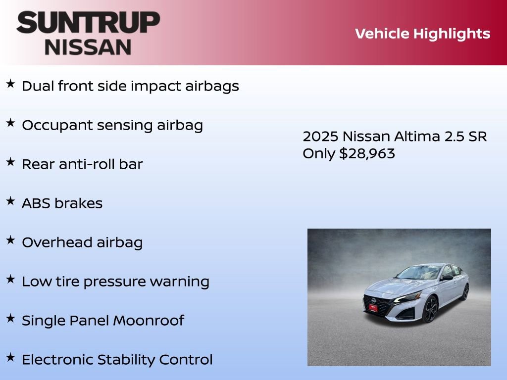 New 2025 Nissan Altima 2.5 SR image 23