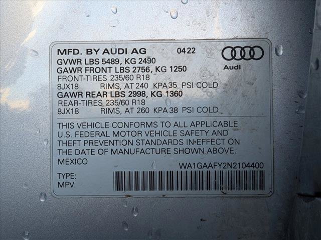 Used 2022 Audi Q5 2.0T Premium w/ Convenience Package AWD/4WD image 24