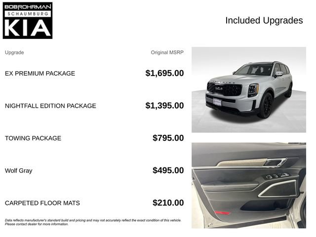 Certified 2022 Kia Telluride EX w/ EX Premium Package AWD/4WD image 4