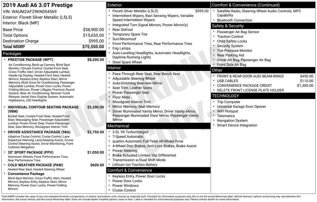 Used 2019 Audi A6 3.0T Prestige w/ Prestige Package image 9