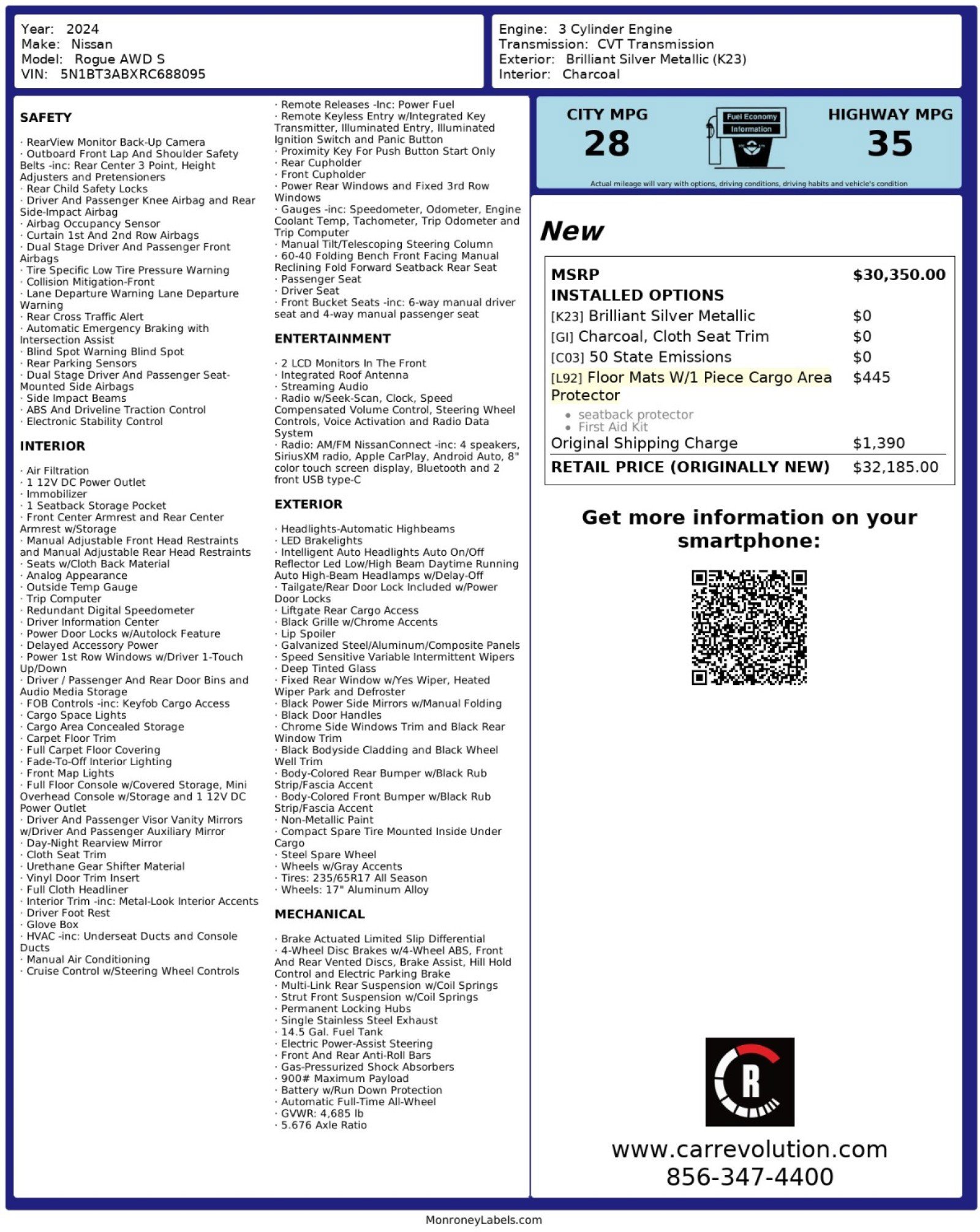 Used 2024 Nissan Rogue S AWD/4WD image 9