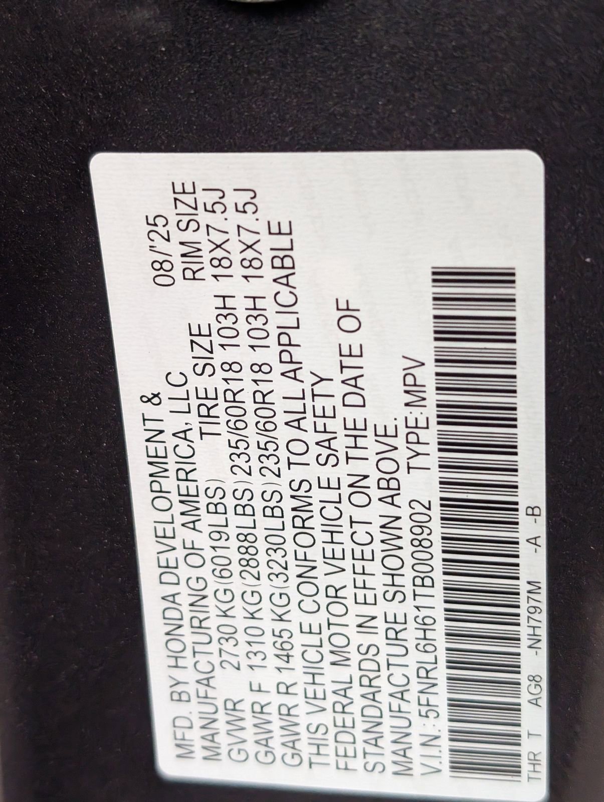 New 2026 Honda Odyssey EX-L image 14